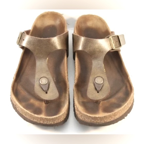 Birkenstock Shoes - Birkenstock Bronze Gizeh Toe Post Sandals - Unisex